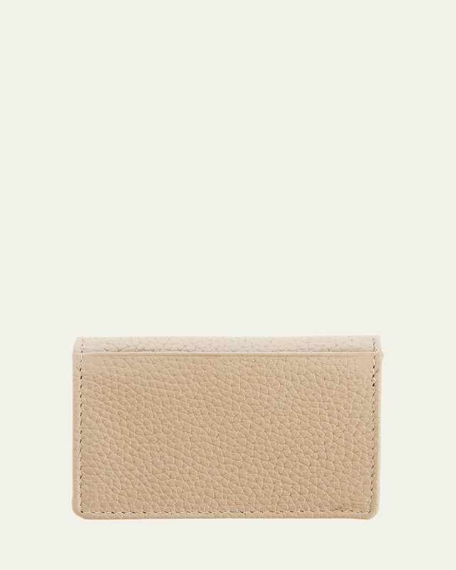Monogrammed Leather Card Holder Wallet